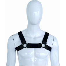 Kiotos Leather Elastic Chest Harness Black S/M