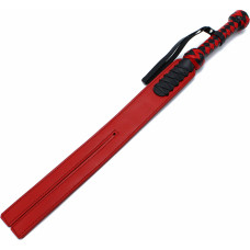 Kiotos Leather Black & Red Leather Y-Paddle Whip