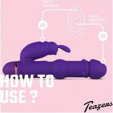 Teazers Silicone Rabbit Vibrator - Purple