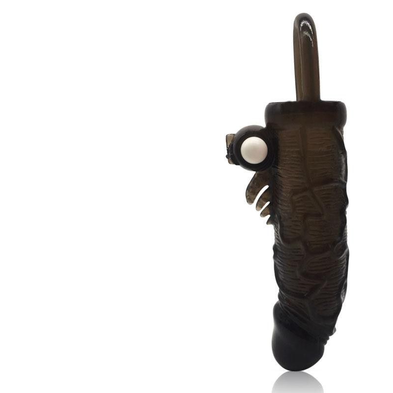 Adrien Lastic Stymulator-Sleeve/Cock Ring With Vibrating Brown