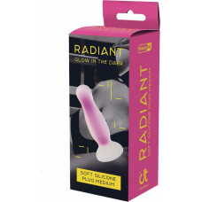 Dream Toys RADIANT SOFT SILICONE GLOW IN THE DARK PLUG MEDIUM PURPLE