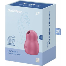 Satisfyer Pro to Go 1 – dvigubas oro impulsų vibratorius – raudonas