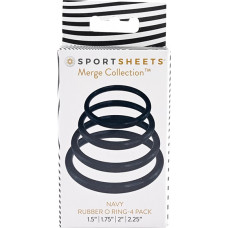 Sportsheets - Navy O Ring-4 iepakojums