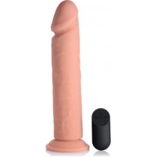 Curve Toys Vibrējošs silikona dildo ar tālvadības pulti - 10 / 25,5 cm