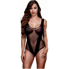 Baci - Jacquard Fishnet V Teddy One Size