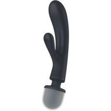 Satisfyer Trīskāršs mīļākais - hibrīda zizlis vibrators - pelēks