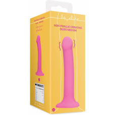 Loveline By Shots Non-Phallic Vibrating Dildo - Medium - Powerful Pink