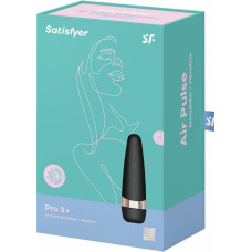 Satisfyer Pro 3Plus — gaisa impulsa stimulators un vibrācija — melns/zelts