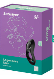 Satisfyer Leģendārais duets — vibrējošs sviras gredzens — melns