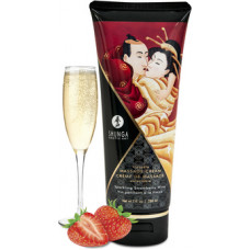 Shunga Kissable Massage Cream - Sparkling Strawberry Wine - 7 floz / 200 ml