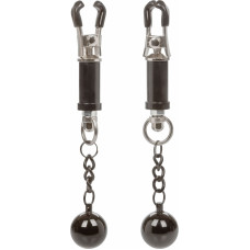 Calexotics Weighted Twist Nipple Clamps / Silver