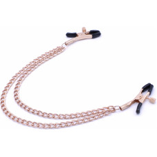 Kiotos Steel Nipple Clamps Rose Gold Double Chains