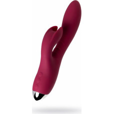 L'eroina Vibrator with clitoral stimulator L'EROINA by TOYFA Mion, silicone, burgundy, 22 cm