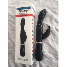 Power Escorts Nicky black 14 speed g spot vibrating 22 cm