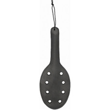 Ouch! Pain Saddle Leather Paddle With 8 Holes - Black