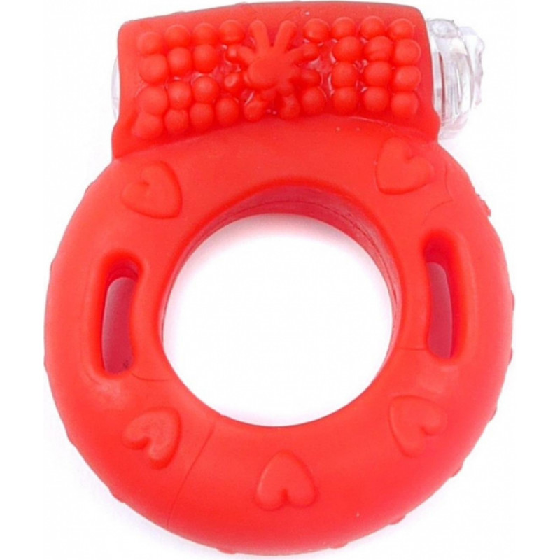 B - Series Easylove Pierścień-Vibrating CockRing Red