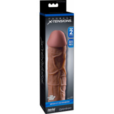 Pipedream FX Mega 2 Inch Extension Brown skin tone