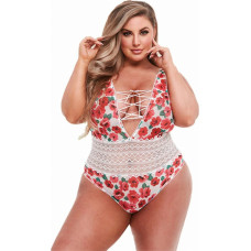 Baci - Floral Tie-Up Teddy White Queen izmērs