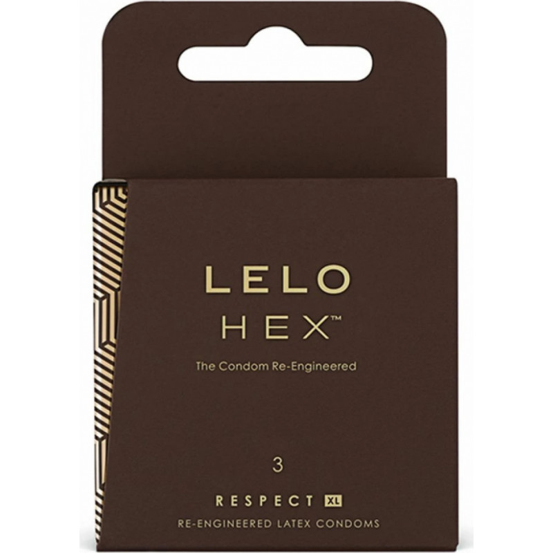 Lelo - HEX prezervatīvu Respect XL 3 iepakojums