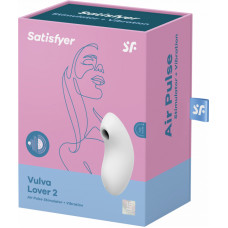 Satisfyer Vulva Lover 2 — dubultā gaisa impulsa vibrators — balts