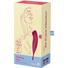 Satisfyer „Twirling Pro“ – antgalio vibratorius su programėle – tamsiai raudona