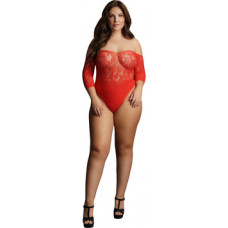 Le Désir By Shots Crotchless Rhinestone Teddy - Plus Size