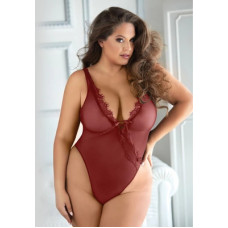 Allure Mesh and Eyelash Lace Teddy - XL/XXL