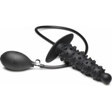 Xr Brands Ass Puffer - Nubbed Inflatable Silicone Anal Plug - Black