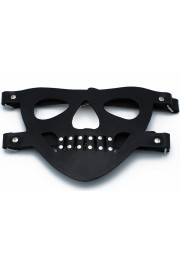 Kiotos Leather Black Leather Face Muzzle the Bane