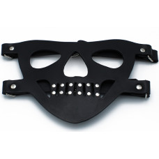 Kiotos Leather Black Leather Face Muzzle the Bane