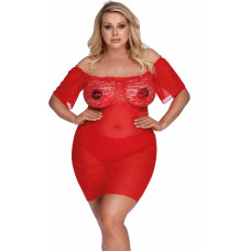 Anais CAMARI RED (CHEMISE/HALKA) XL+