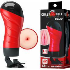 Crazy Bull - Delia, 12 vibration functions Suction base Sex talk, 2 AAA batteries