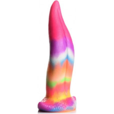 Xr Brands Unicorn Tongue - Glow in the Dark - Silicone Dildo - Rainbow