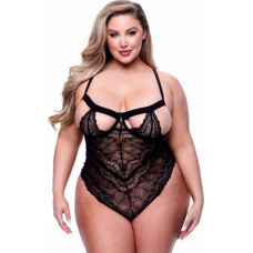 Baci - Sexy Strappy Lace Teddy Black Queen