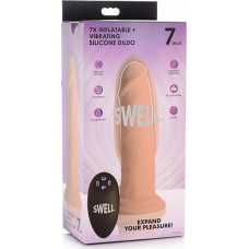 Xr Brands Swell - Pripučiamas ir vibruojantis silikoninis dildo - 7 / 18 cm