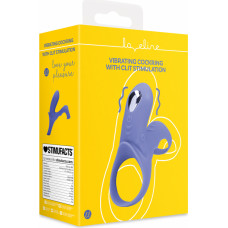 Loveline By Shots Vibrating Cockring with Clit Stimulation - Tamiya Blue