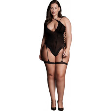 Le Désir By Shots Metis XVI - Body with Garters and Crossed Neckline - Plus Size