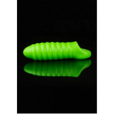 Ouch! By Shots Swirl Thick Stretchy Penis Sheath - Glow in the Dark