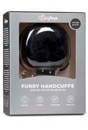 Easytoys Kajdanki-Furry Handcuffs - Black