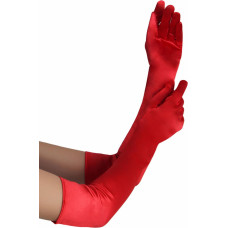 Paris Hollywood LONG SATIN RED GLOVES TU (Size: TU)