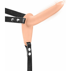 Fetish Tentation SIMPLE STRAP-ON VIBRATING FLESH STRAP-ON DILDO