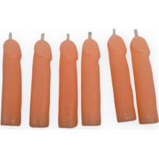 Kinky Pleasure Świeczki-Party Penis Candles 6pcs Pack Flesh