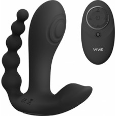 Vive By Shots Kata - Pulse Wave  Vibrating Double Penetration Vibrator - Black