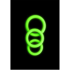 Ouch! By Shots Cockring Set - Glow in the Dark - 3 Pieces