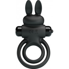 Lybaile Pretty Love Vibro Penis Ring Bunny III Black