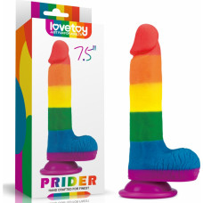 Lovetoy Prider Dildo 7.5' Colorful