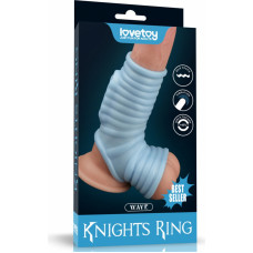 Lovetoy Vibrating Wave Knights Ring with Scrotum Sleeve