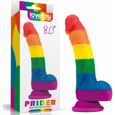 Lovetoy Prider Dildo 8.0'' Colorful