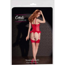 Cottelli Legwear Zeķes āda/sarkana 2