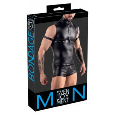 Svenjoyment Bondage Vīriešu tops, melns XL